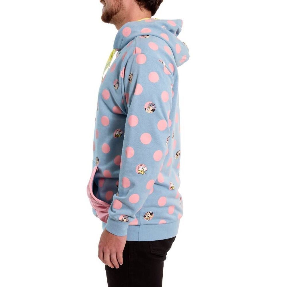 NWT Loungefly Disney Minnie Mouse Medium Pastel Polka Dots French Terry Hoodie - Picture 12 of 15